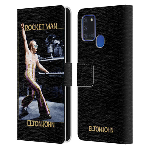 Elton John Rocketman Key Art 3 Leather Book Wallet Case Cover For Samsung Galaxy A21s (2020)