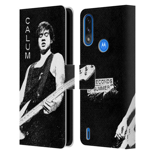 5 Seconds of Summer Solos BW Calum Leather Book Wallet Case Cover For Motorola Moto E7 Power / Moto E7i Power