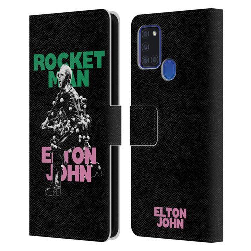 Elton John Rocketman Key Art 5 Leather Book Wallet Case Cover For Samsung Galaxy A21s (2020)