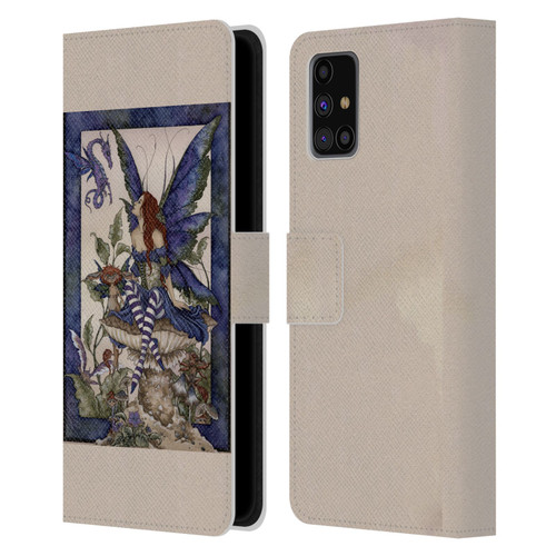 Amy Brown Pixies Bottom Of The Garden Leather Book Wallet Case Cover For Samsung Galaxy M31s (2020)