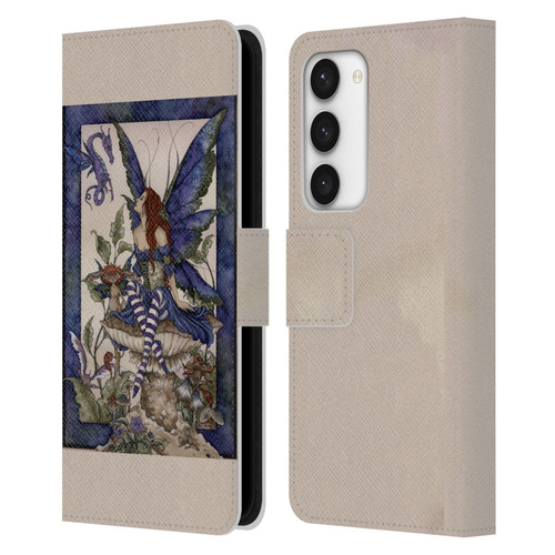 Amy Brown Pixies Bottom Of The Garden Leather Book Wallet Case Cover For Samsung Galaxy S23 5G