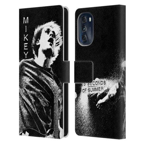 5 Seconds of Summer Solos BW Mikey Leather Book Wallet Case Cover For Motorola Moto G (2022)