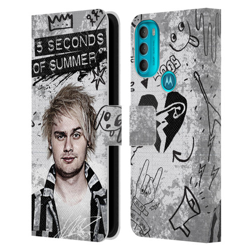 5 Seconds of Summer Solos Vandal Mikey Leather Book Wallet Case Cover For Motorola Moto G71 5G