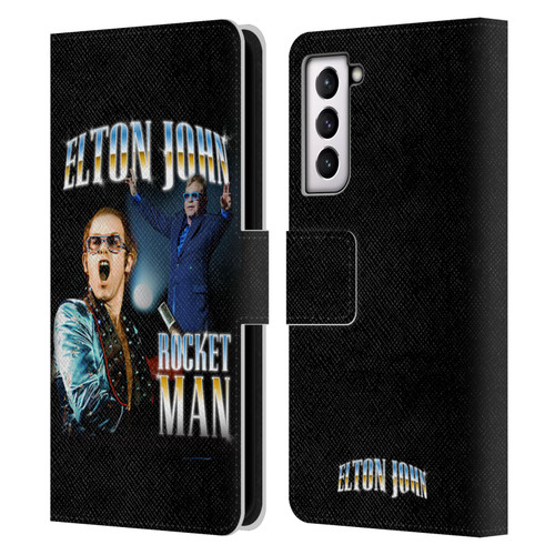 Elton John Rocketman Key Art Leather Book Wallet Case Cover For Samsung Galaxy S21 5G