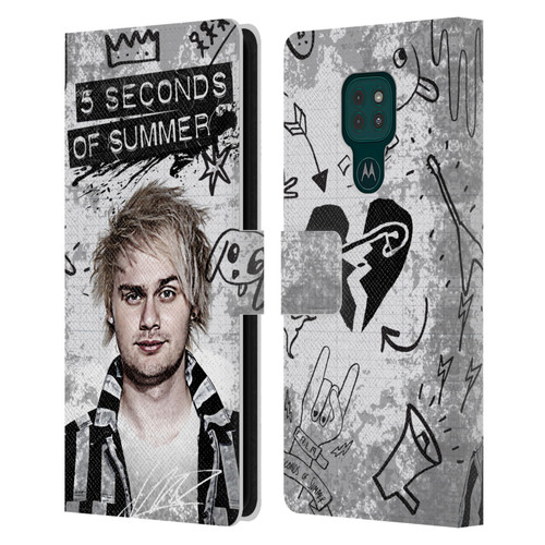 5 Seconds of Summer Solos Vandal Mikey Leather Book Wallet Case Cover For Motorola Moto G9 Play