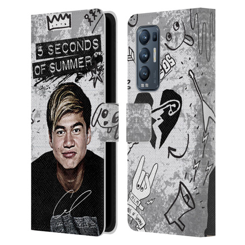 5 Seconds of Summer Solos Vandal Calum Leather Book Wallet Case Cover For OPPO Find X3 Neo / Reno5 Pro+ 5G