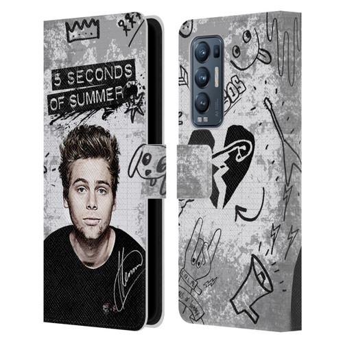 5 Seconds of Summer Solos Vandal Luke Leather Book Wallet Case Cover For OPPO Find X3 Neo / Reno5 Pro+ 5G