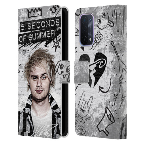 5 Seconds of Summer Solos Vandal Mikey Leather Book Wallet Case Cover For OPPO A54 5G