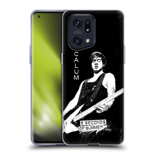 5 Seconds of Summer Solos BW Calum Soft Gel Case for OPPO Find X5 Pro