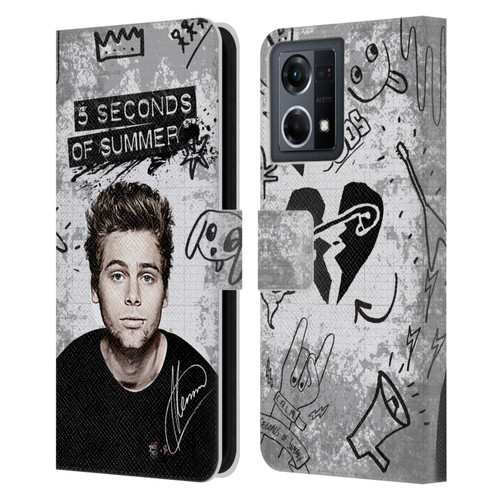 5 Seconds of Summer Solos Vandal Luke Leather Book Wallet Case Cover For OPPO Reno8 4G