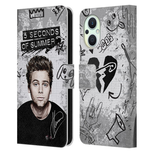 5 Seconds of Summer Solos Vandal Luke Leather Book Wallet Case Cover For OPPO Reno8 Lite