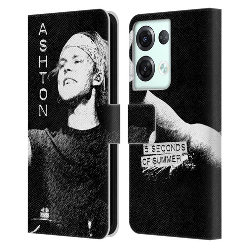 5 Seconds of Summer Solos BW Ashton Leather Book Wallet Case Cover For OPPO Reno8 Pro