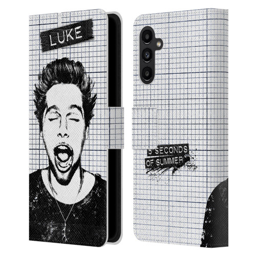 5 Seconds of Summer Solos Grained Luke Leather Book Wallet Case Cover For Samsung Galaxy A13 5G (2021)