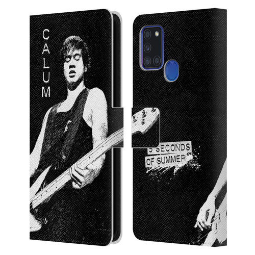 5 Seconds of Summer Solos BW Calum Leather Book Wallet Case Cover For Samsung Galaxy A21s (2020)