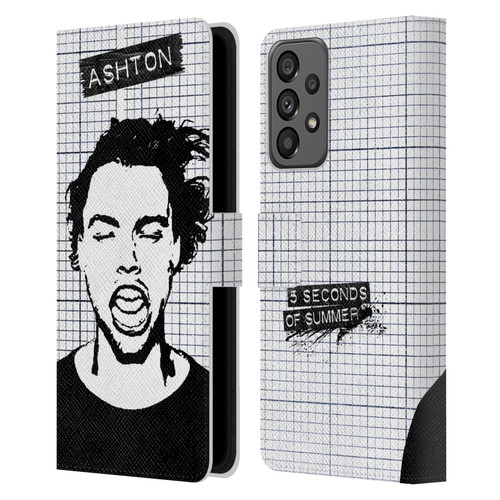 5 Seconds of Summer Solos Grained Ashton Leather Book Wallet Case Cover For Samsung Galaxy A73 5G (2022)