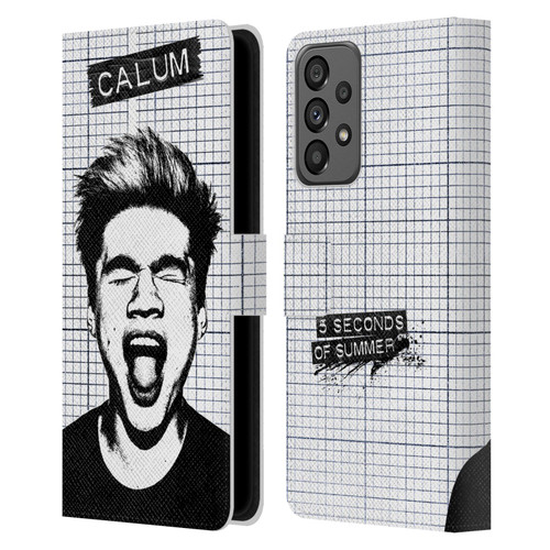 5 Seconds of Summer Solos Grained Calum Leather Book Wallet Case Cover For Samsung Galaxy A73 5G (2022)