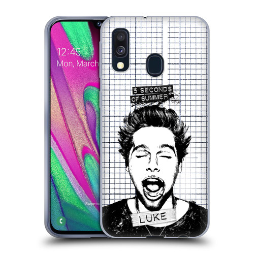 5 Seconds of Summer Solos Grained Luke Soft Gel Case for Samsung Galaxy A40 (2019)