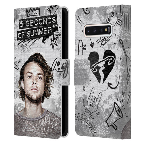 5 Seconds of Summer Solos Vandal Ashton Leather Book Wallet Case Cover For Samsung Galaxy S10