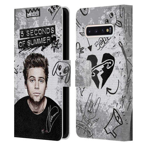 5 Seconds of Summer Solos Vandal Luke Leather Book Wallet Case Cover For Samsung Galaxy S10