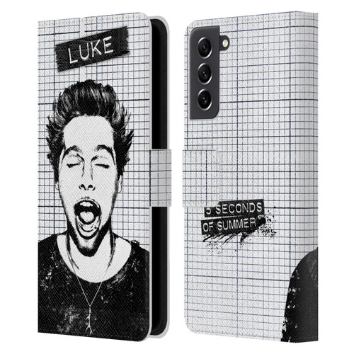 5 Seconds of Summer Solos Grained Luke Leather Book Wallet Case Cover For Samsung Galaxy S21 FE 5G