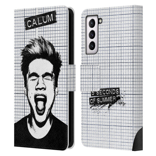 5 Seconds of Summer Solos Grained Calum Leather Book Wallet Case Cover For Samsung Galaxy S21 5G