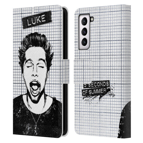 5 Seconds of Summer Solos Grained Luke Leather Book Wallet Case Cover For Samsung Galaxy S21 5G