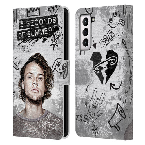 5 Seconds of Summer Solos Vandal Ashton Leather Book Wallet Case Cover For Samsung Galaxy S21 5G