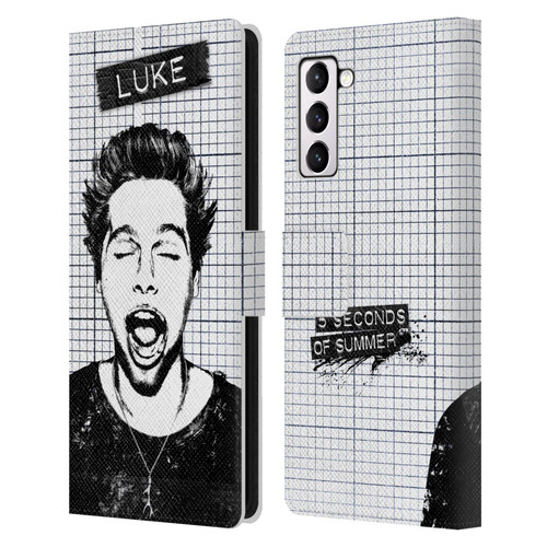 5 Seconds of Summer Solos Grained Luke Leather Book Wallet Case Cover For Samsung Galaxy S21+ 5G