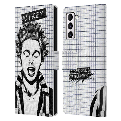 5 Seconds of Summer Solos Grained Mikey Leather Book Wallet Case Cover For Samsung Galaxy S21+ 5G