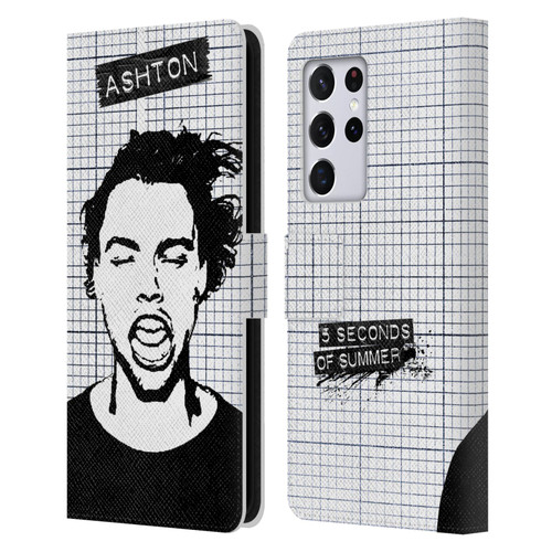 5 Seconds of Summer Solos Grained Ashton Leather Book Wallet Case Cover For Samsung Galaxy S21 Ultra 5G