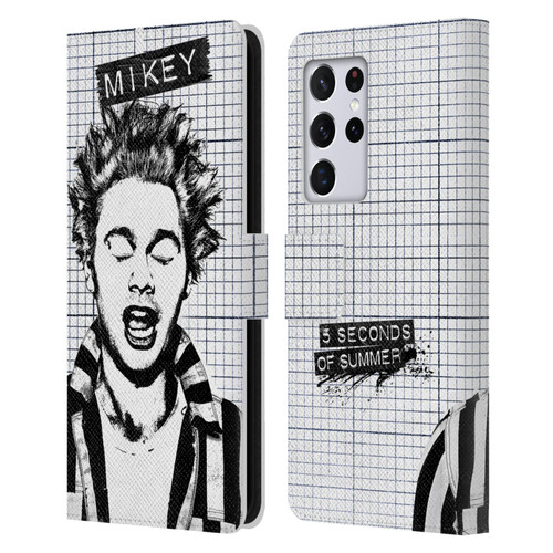 5 Seconds of Summer Solos Grained Mikey Leather Book Wallet Case Cover For Samsung Galaxy S21 Ultra 5G