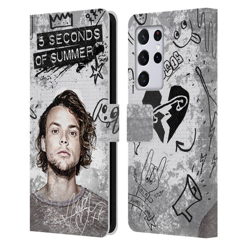 5 Seconds of Summer Solos Vandal Ashton Leather Book Wallet Case Cover For Samsung Galaxy S21 Ultra 5G