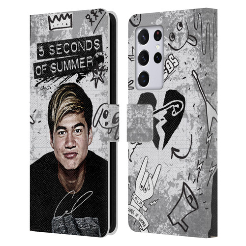 5 Seconds of Summer Solos Vandal Calum Leather Book Wallet Case Cover For Samsung Galaxy S21 Ultra 5G