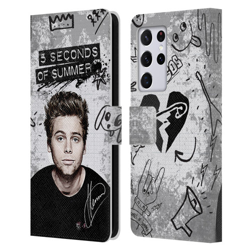 5 Seconds of Summer Solos Vandal Luke Leather Book Wallet Case Cover For Samsung Galaxy S21 Ultra 5G