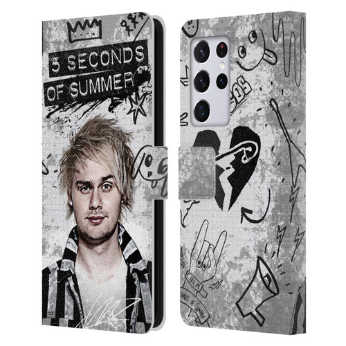 5 Seconds of Summer Solos Vandal Mikey Leather Book Wallet Case Cover For Samsung Galaxy S21 Ultra 5G