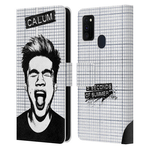 5 Seconds of Summer Solos Grained Calum Leather Book Wallet Case Cover For Samsung Galaxy M30s (2019)/M21 (2020)