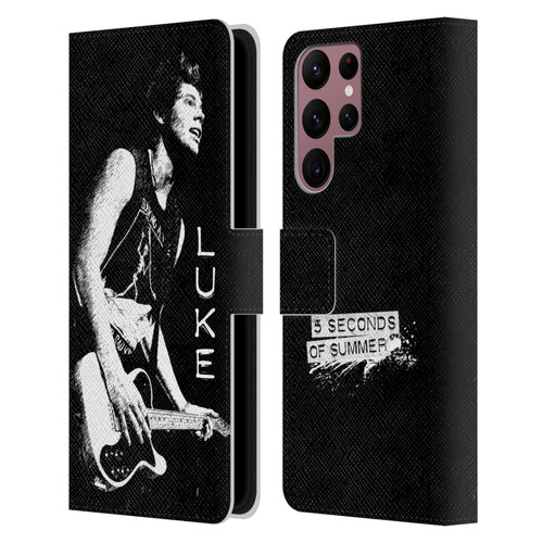 5 Seconds of Summer Solos BW Luke Leather Book Wallet Case Cover For Samsung Galaxy S22 Ultra 5G