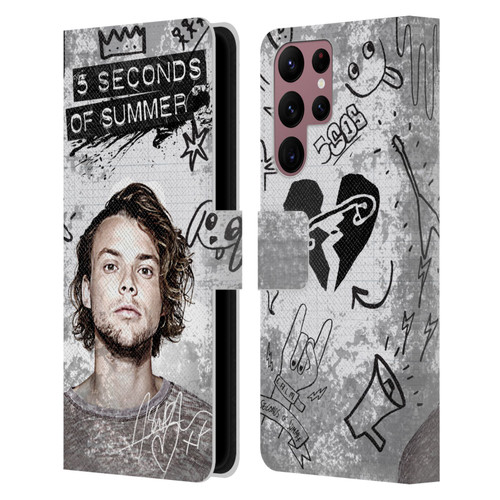 5 Seconds of Summer Solos Vandal Ashton Leather Book Wallet Case Cover For Samsung Galaxy S22 Ultra 5G