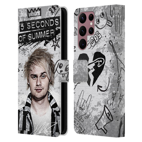 5 Seconds of Summer Solos Vandal Mikey Leather Book Wallet Case Cover For Samsung Galaxy S22 Ultra 5G
