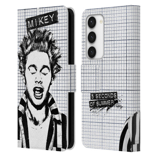 5 Seconds of Summer Solos Grained Mikey Leather Book Wallet Case Cover For Samsung Galaxy S23 5G