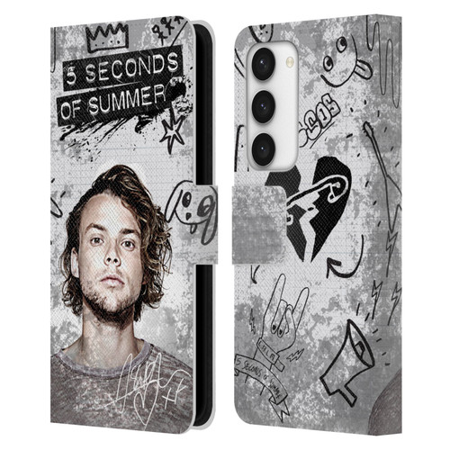 5 Seconds of Summer Solos Vandal Ashton Leather Book Wallet Case Cover For Samsung Galaxy S23 5G