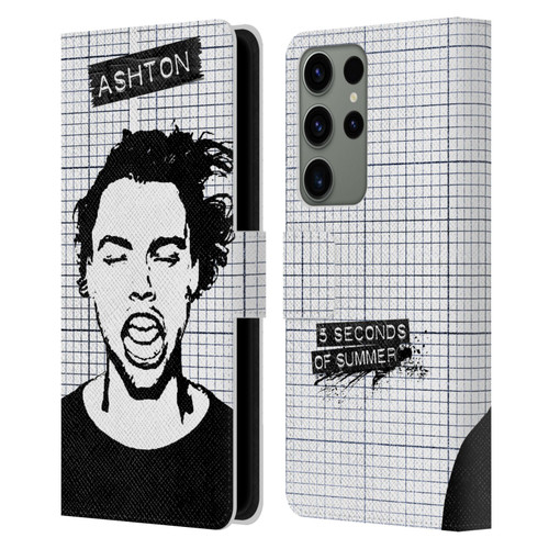 5 Seconds of Summer Solos Grained Ashton Leather Book Wallet Case Cover For Samsung Galaxy S23 Ultra 5G