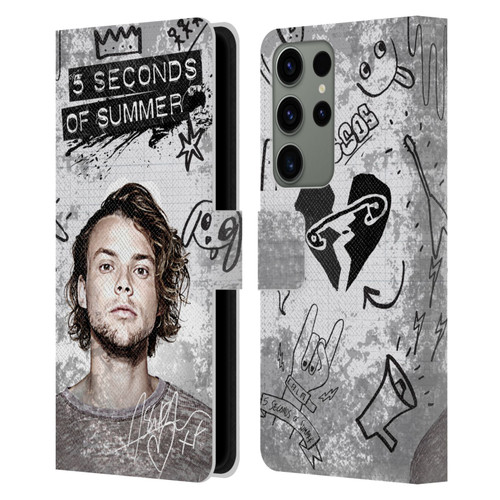 5 Seconds of Summer Solos Vandal Ashton Leather Book Wallet Case Cover For Samsung Galaxy S23 Ultra 5G