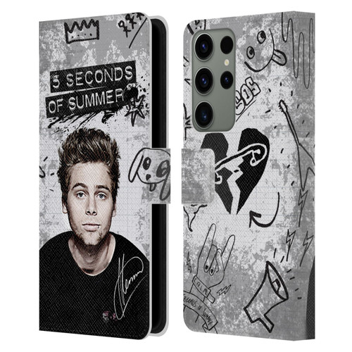 5 Seconds of Summer Solos Vandal Luke Leather Book Wallet Case Cover For Samsung Galaxy S23 Ultra 5G
