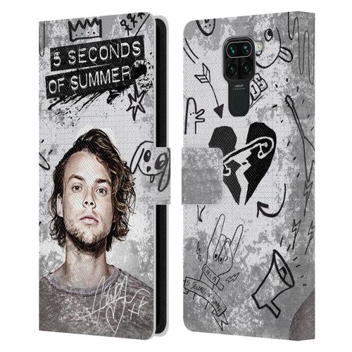 5 Seconds of Summer Solos Vandal Ashton Leather Book Wallet Case Cover For Xiaomi Redmi Note 9 / Redmi 10X 4G