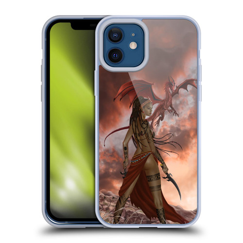 Nene Thomas Art African Warrior Woman & Dragon Soft Gel Case for Apple iPhone 12 / iPhone 12 Pro