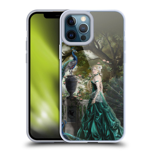 Nene Thomas Art Peacock & Princess In Emerald Soft Gel Case for Apple iPhone 12 Pro Max
