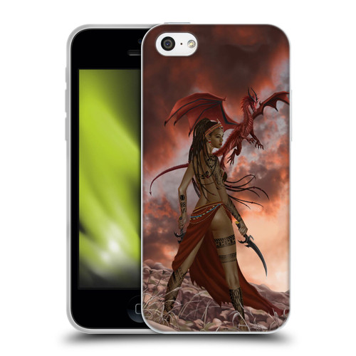 Nene Thomas Art African Warrior Woman & Dragon Soft Gel Case for Apple iPhone 5c