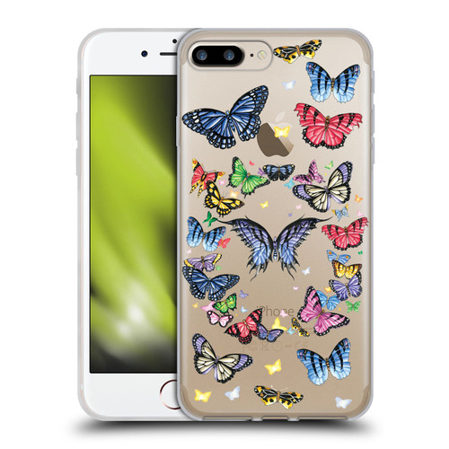Nene Thomas Art Butterfly Pattern Soft Gel Case for Apple iPhone 7 Plus / iPhone 8 Plus