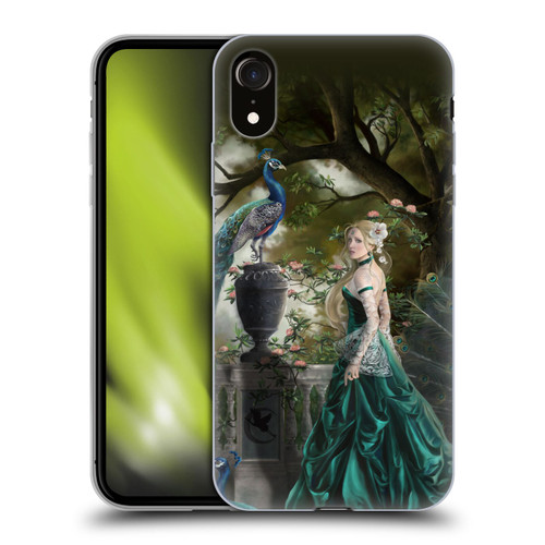 Nene Thomas Art Peacock & Princess In Emerald Soft Gel Case for Apple iPhone XR